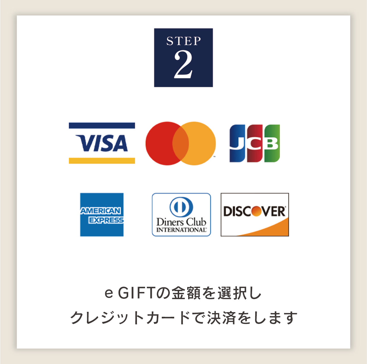 e-GIFTカードの金額を選択しクレジットカードで決済をします